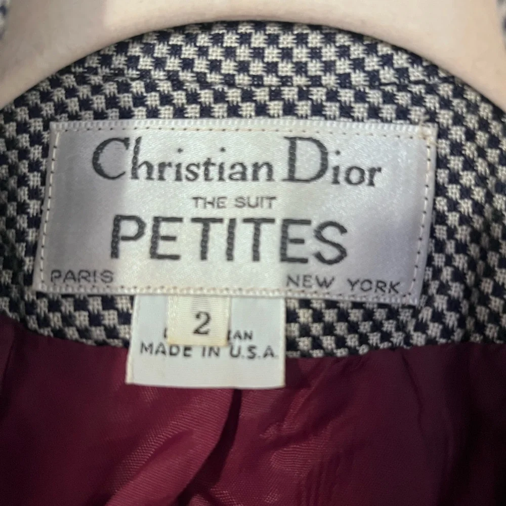 Dior Navy and White Women's Blazer